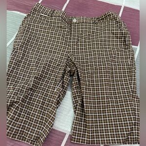 Bundle 3 for $25. Ralph Lauren Brown Checkered Women Shorts. Size 8.